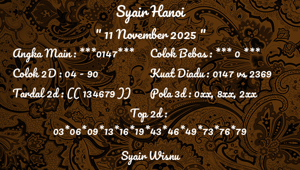 Syair Wisnu - Syair Hanoi