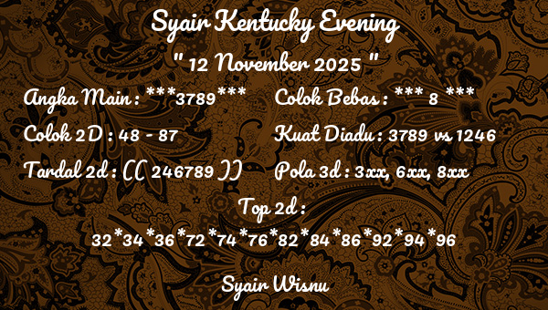 Syair Wisnu - Syair Kentucky Evening