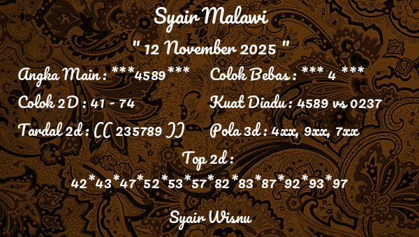 Syair Wisnu - Syair Malawi