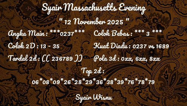 Syair Wisnu - Syair Massachusetts Evening