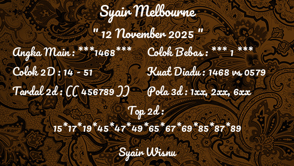 Syair Wisnu - Syair Melbourne