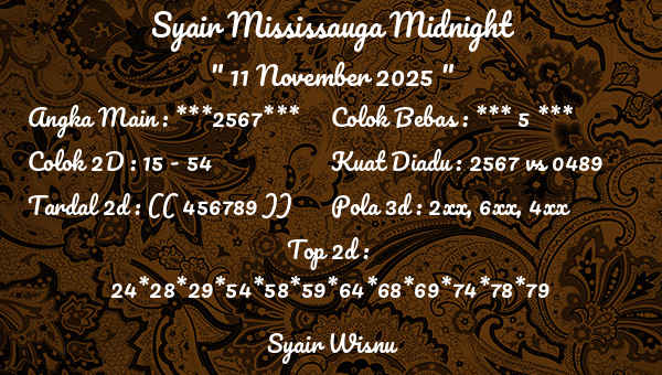 Syair Wisnu - Syair Mississauga Midnight