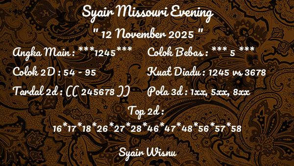Syair Wisnu - Syair Missouri Evening