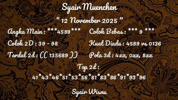 Syair Wisnu - Syair Muenchen