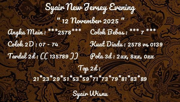 Syair Wisnu - Syair New Jersey Evening