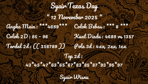 Syair Wisnu - Syair Texas Day