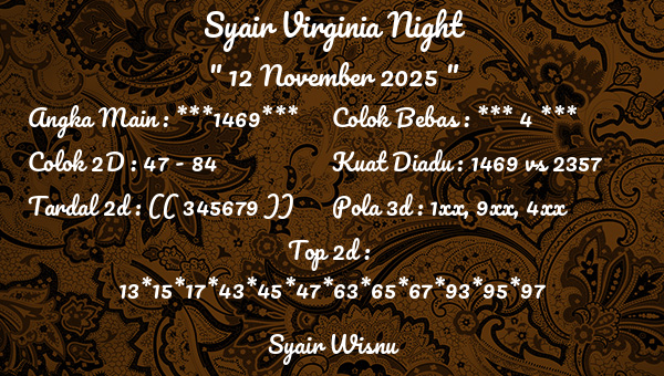 Syair Wisnu - Syair Virginia Night