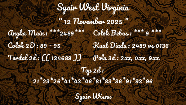 Syair Wisnu - Syair West Virginia