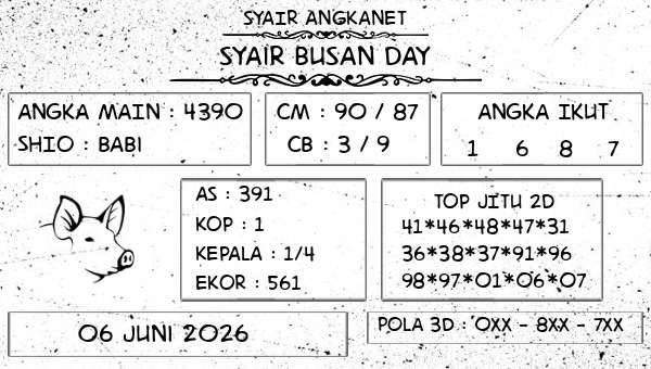 SYAIR ANGKANET - Syair Busan Day