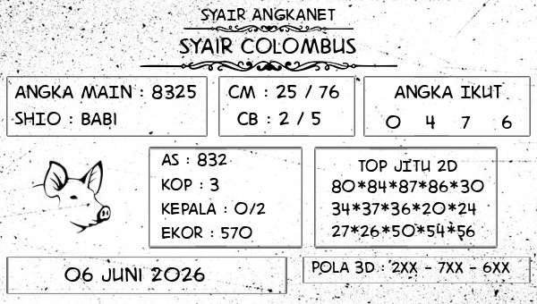 SYAIR ANGKANET - Syair Colombus