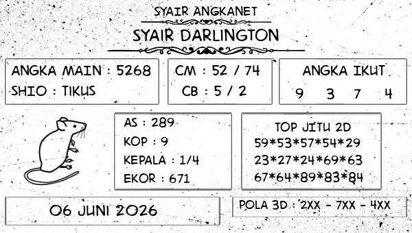 SYAIR ANGKANET - Syair Darlington