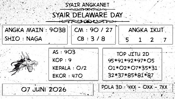 SYAIR ANGKANET - Syair Delaware Day
