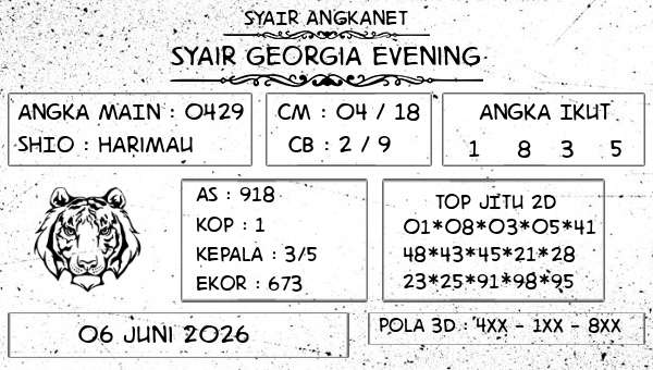SYAIR ANGKANET - Syair Georgia Evening