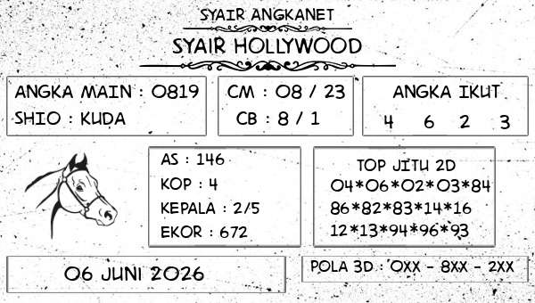 SYAIR ANGKANET - Syair Hollywood
