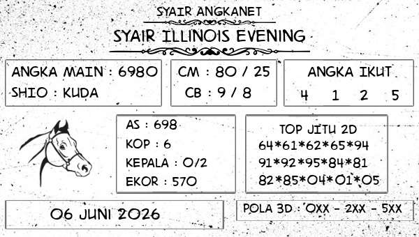 SYAIR ANGKANET - Syair Illinois Evening