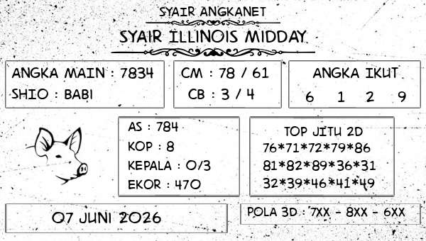 SYAIR ANGKANET - Syair Illinois Midday