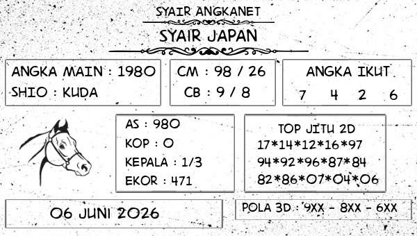 SYAIR ANGKANET - Syair Japan