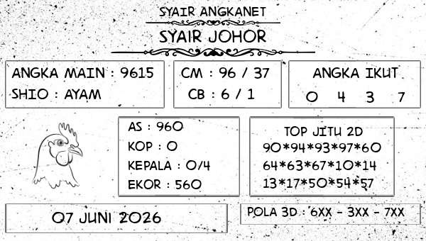 SYAIR ANGKANET - Syair Johor