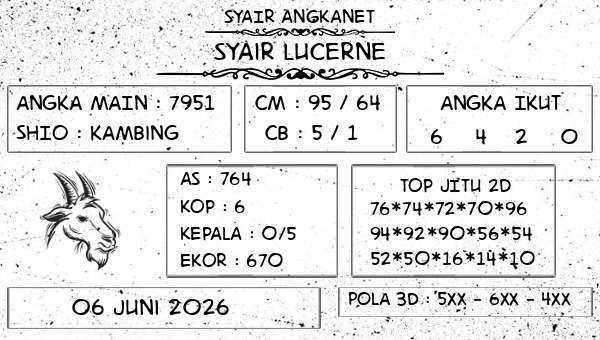 SYAIR ANGKANET - Syair Lucerne