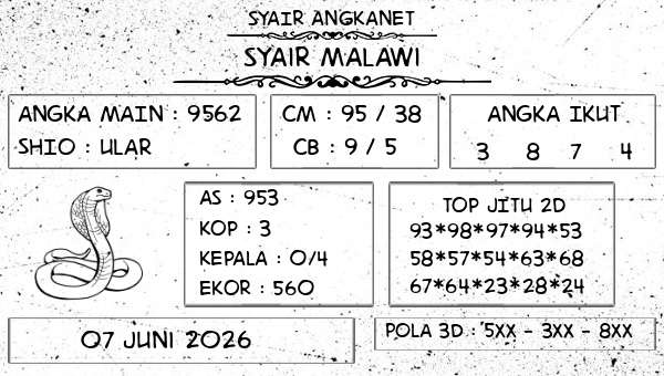 SYAIR ANGKANET - Syair Malawi
