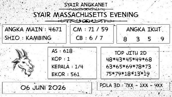 SYAIR ANGKANET - Syair Massachusetts Evening