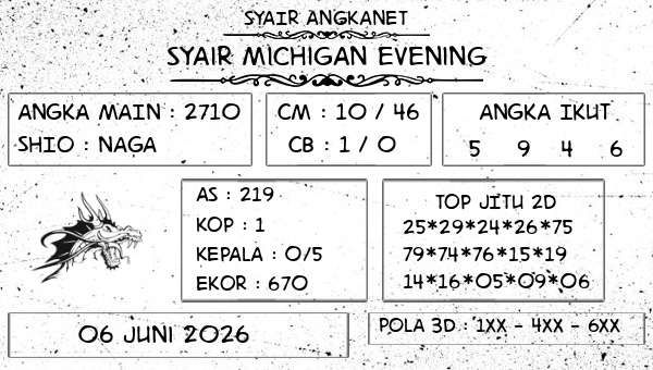 SYAIR ANGKANET - Syair Michigan Evening