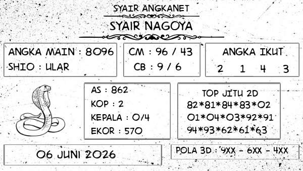 SYAIR ANGKANET - Syair Nagoya