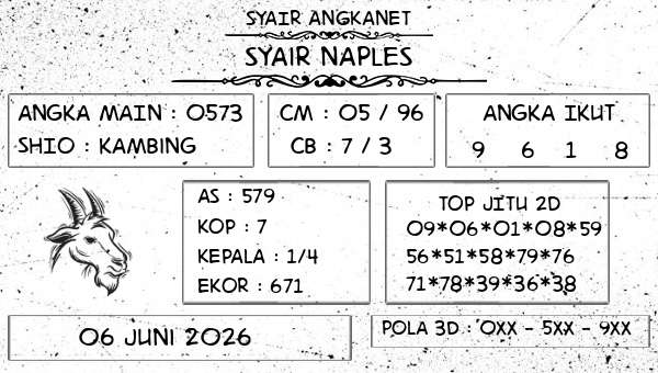SYAIR ANGKANET - Syair Naples