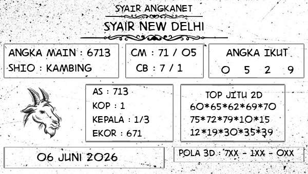 SYAIR ANGKANET - Syair New Delhi