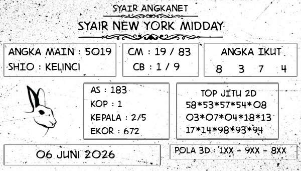 SYAIR ANGKANET - Syair New York Midday
