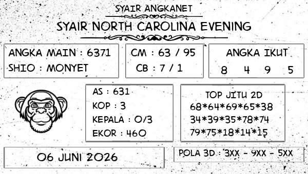 SYAIR ANGKANET - Syair North Carolina Evening