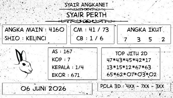 SYAIR ANGKANET - Syair Perth