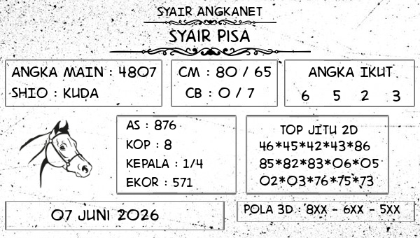 SYAIR ANGKANET - Syair Pisa