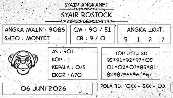 SYAIR ANGKANET - Syair Rostock