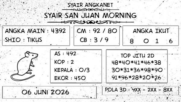SYAIR ANGKANET - Syair San Juan Morning