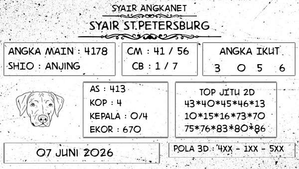 SYAIR ANGKANET - Syair St.petersburg
