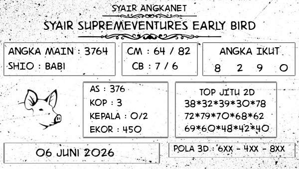 SYAIR ANGKANET - Syair Supremeventures Early Bird