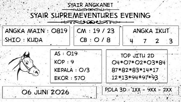 SYAIR ANGKANET - Syair Supremeventures Evening