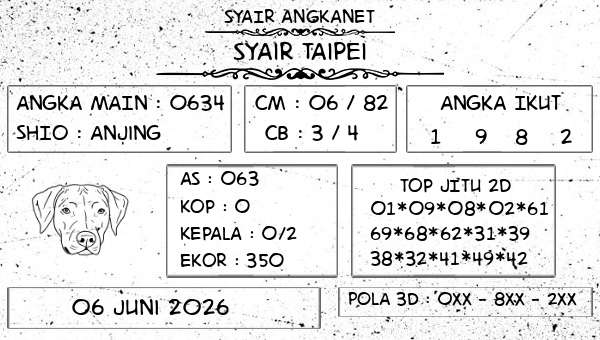 SYAIR ANGKANET - Syair Taipei