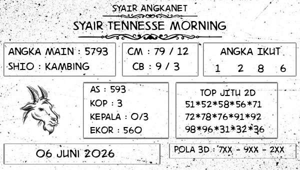 SYAIR ANGKANET - Syair Tennesse Morning