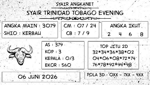 SYAIR ANGKANET - Syair Trinidad Tobago Evening