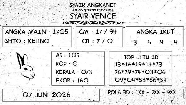 SYAIR ANGKANET - Syair Venice