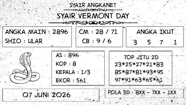 SYAIR ANGKANET - Syair Vermont Day