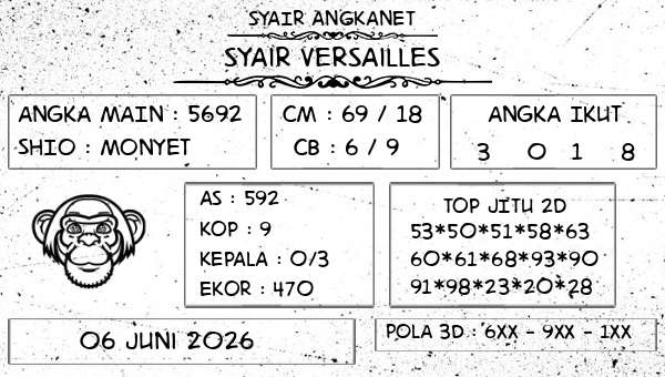 SYAIR ANGKANET - Syair Versailles