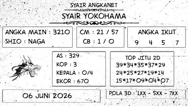 SYAIR ANGKANET - Syair Yokohama
