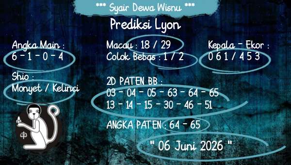 Syair Dewa Wisnu - Prediksi Lyon