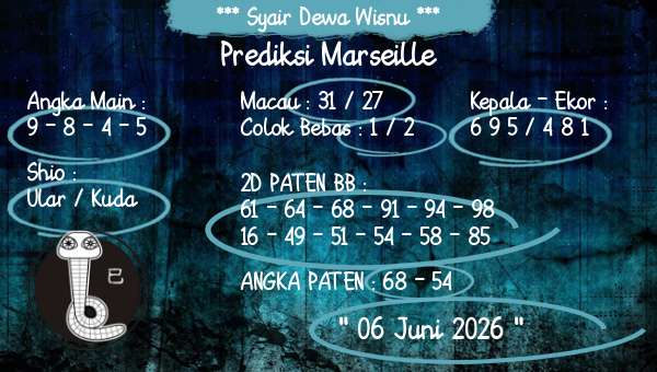 Syair Dewa Wisnu - Prediksi Marseille