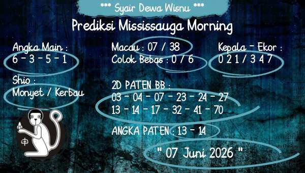 Syair Dewa Wisnu - Prediksi Mississauga Morning