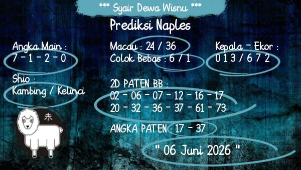 Syair Dewa Wisnu - Prediksi Naples