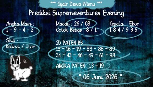 Syair Dewa Wisnu - Prediksi Supremeventures Evening